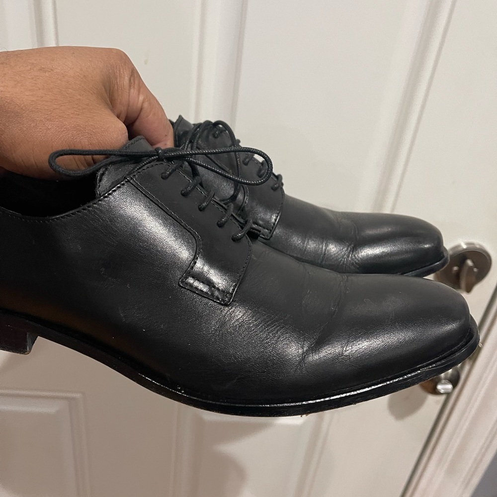 Pure Leather Bologna Construction shoes Black Sz 44